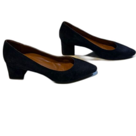 Aquatalia Shoes - Aquatalia Navy Suede Pointed-Toe Pumps 9.5 Italian Weatherproof NWOB New